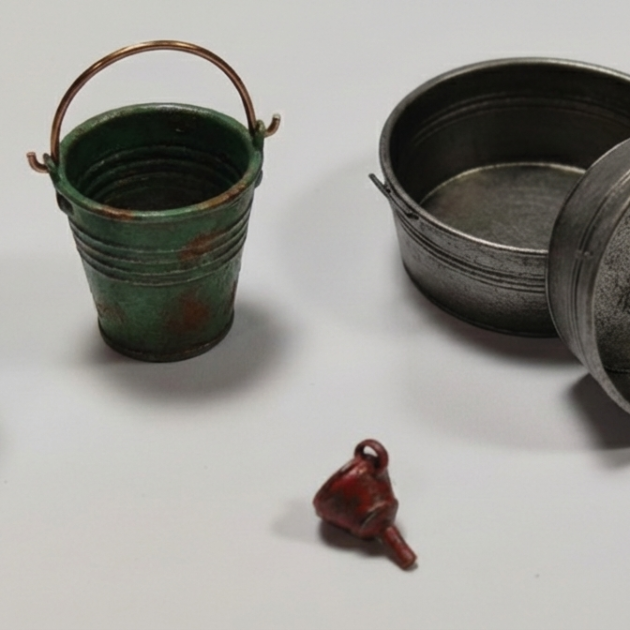 Set barreños, cubos y embudos 1:35