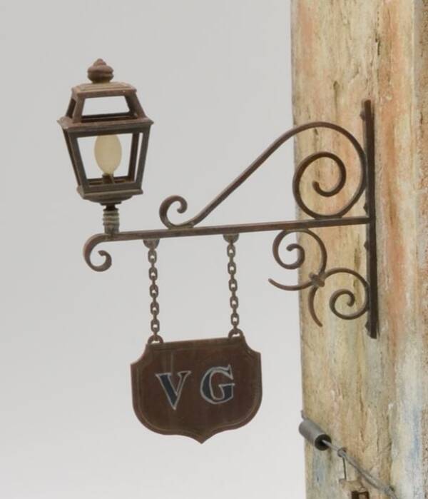 Soporte cartel y farol  1:35