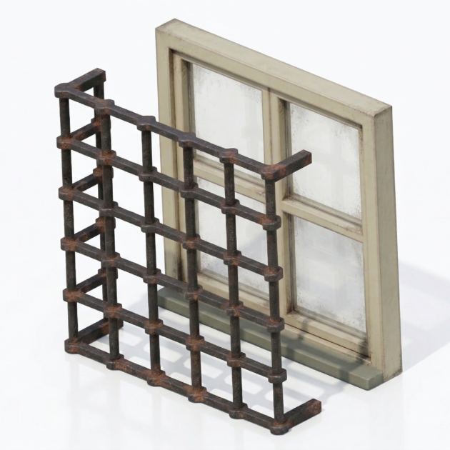 Ventana con reja Modelo 3  1:35
