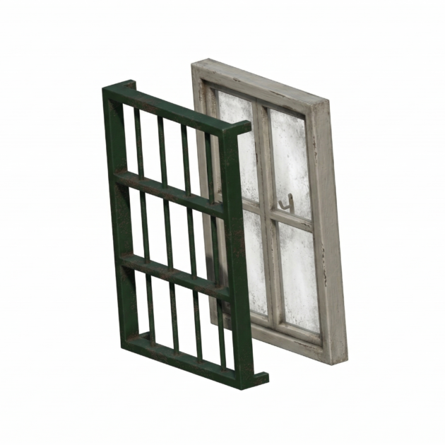 Ventana con reja Modelo 2  1:35