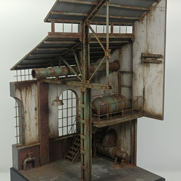 Interior de fábrica esquina 1:35