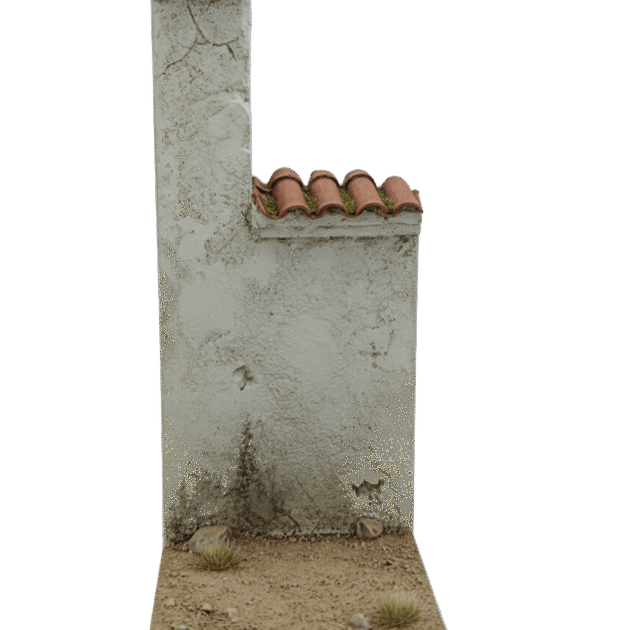 Base pared con tejados  54 mm